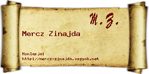 Mercz Zinajda névjegykártya